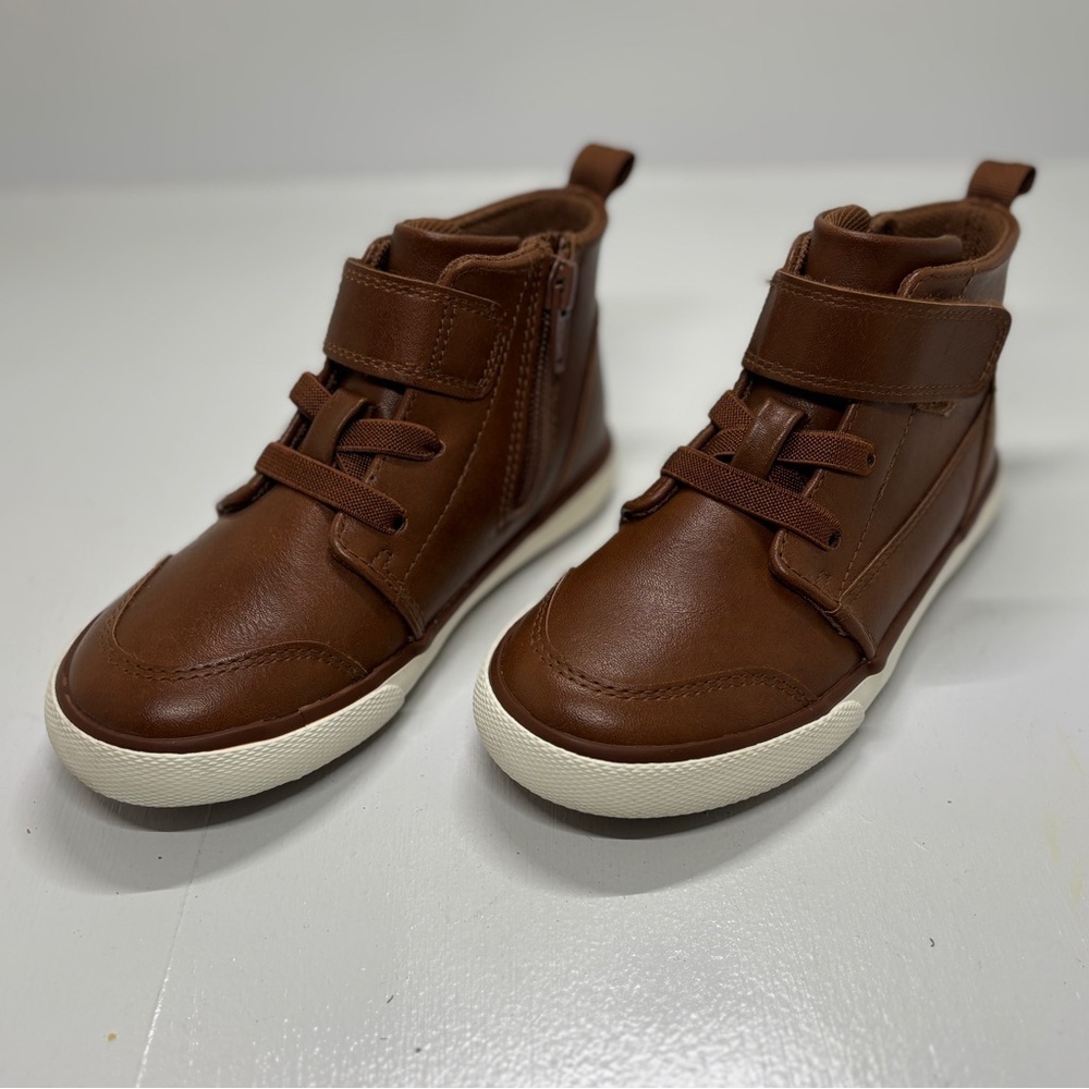 Wonder Nation Brown Kids High-Top Sneakers size 10